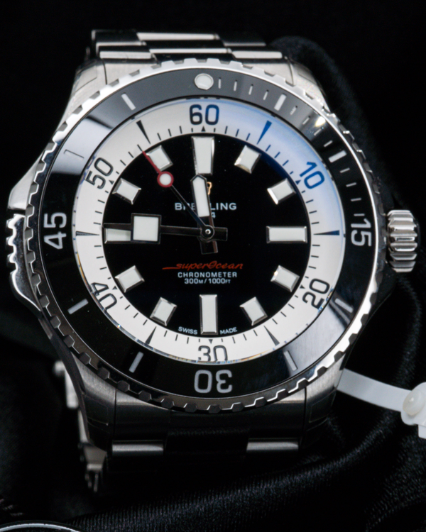 2022 Breitling Superocean 46MM Black Dial Steel Bracelet (A17378)