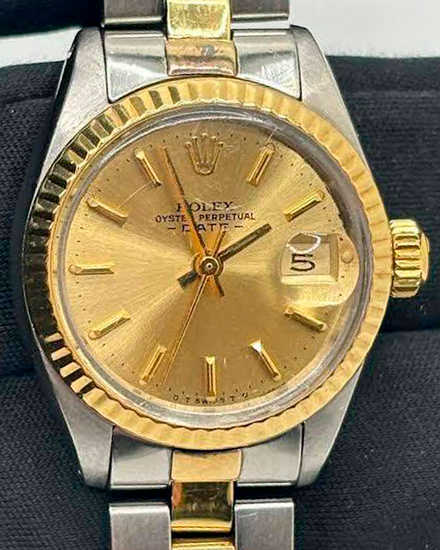 1976 Rolex Lady-Datejust 26MM Champagne Dial Two-Tone Oyster Bracelet (6917)
