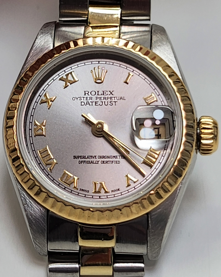 Rolex Lady-Datejust 26MM Silver Dial Two-Tone Oyster Bracelet (69173)