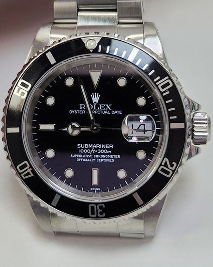 1999 (A Serial) Rolex Submariner Date 40MM Black Dial Oyster Bracelet (16610)
