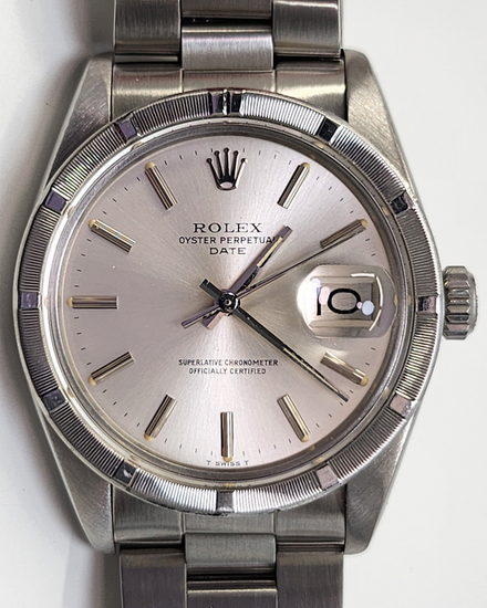 1981 Rolex Oyster Perpetual Date 34MM Silver Dial Oyster Bracelet (1501)