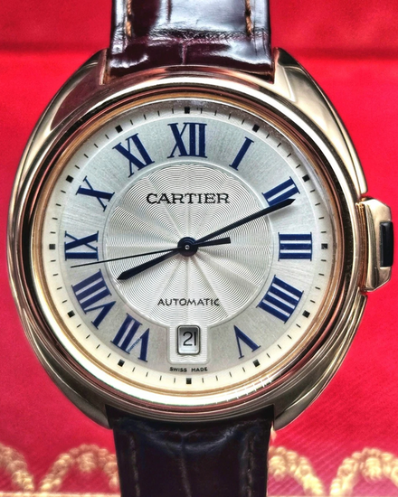 2016 Cartier Cle De Cartier 40MM Silver Dial Leather Strap (WGCL0004)