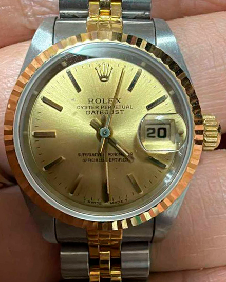 Rolex Lady-Datejust 26MM Champagne Dial Two-Tone Jubilee Bracelet (69173)