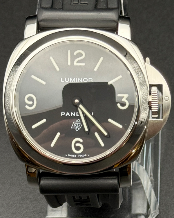 2012 Panerai Luminor Base Logo 44MM Black Dial Rubber Strap (PAM00000)