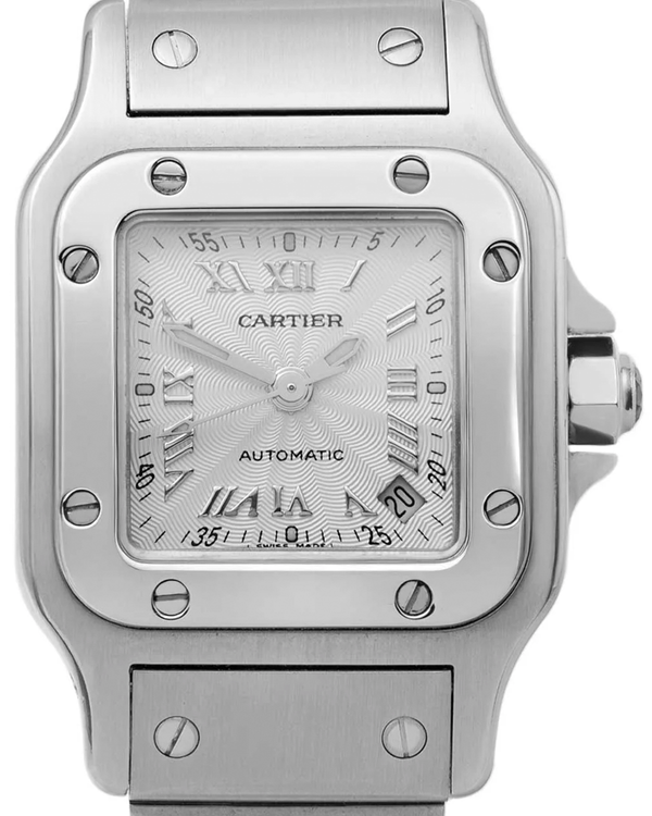 Cartier Santos Galbée "20th Anniversary" Edition 24MM Silver Dial Steel Bracelet (W20040D6)