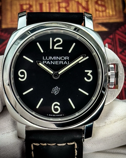2020 Panerai Luminor Base Logo 44MM Black Dial Leather Strap (PAM01086)