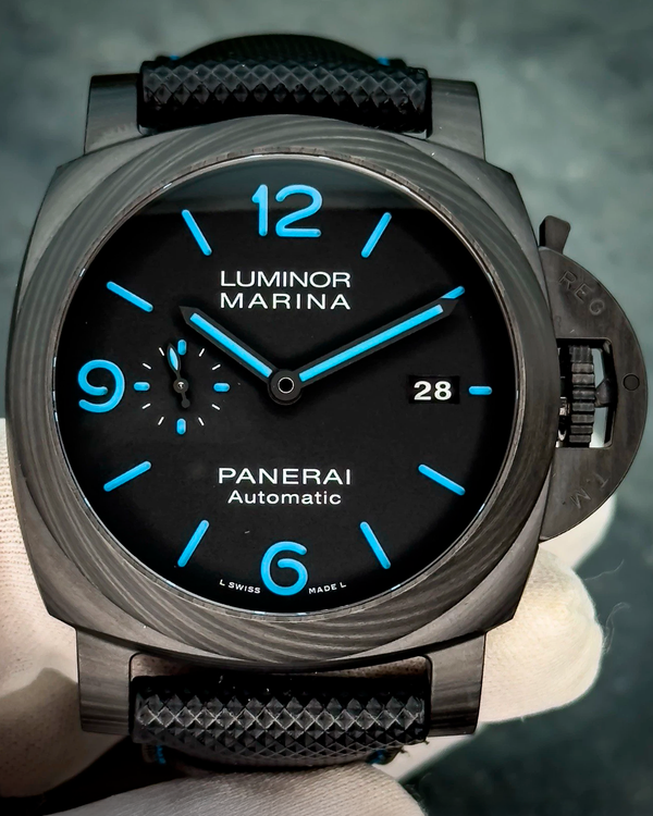 2020 Panerai Luminor Marina 44MM Black Dial Textile Strap (PAM01661)