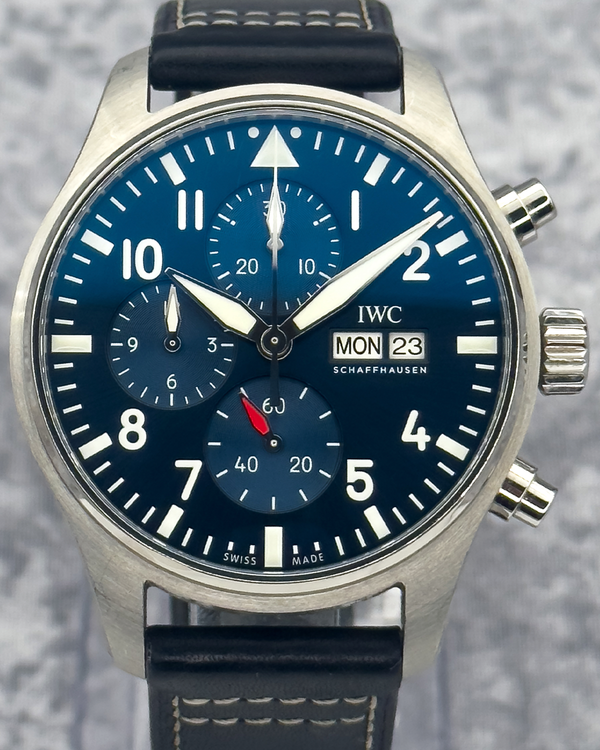 2022 IWC Schaffhausen Pilot 43MM Blue Dial Leather Strap (IW378003)