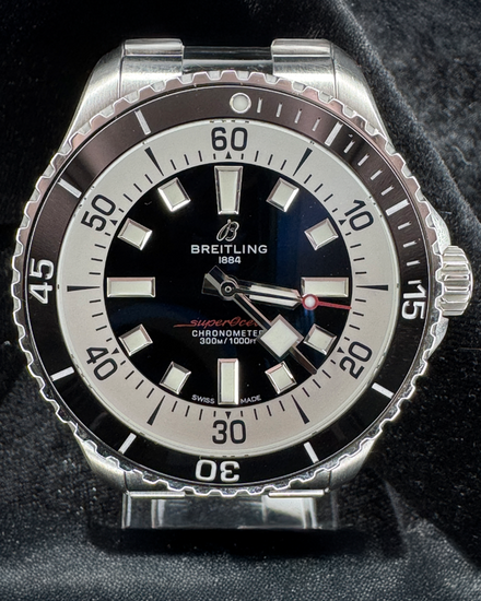 2022 Breitling Superocean 44MM Black Dial Steel Bracelet (A17376211B1A1)