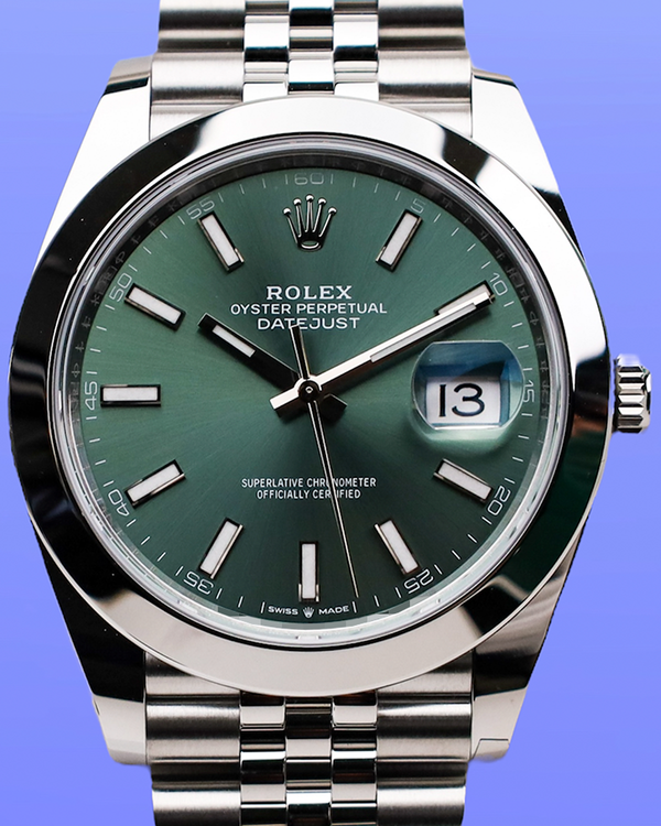 2025 Rolex Datejust 41MM Green Dial Jubilee Bracelet (126300)