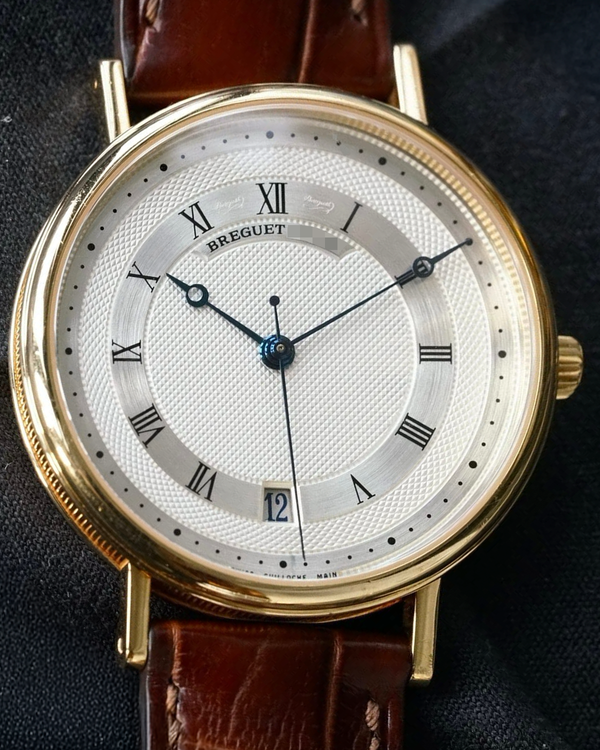 2014 Breguet Classique 35.5MM Silver Dial Aftermarket Leather Strap (5930BA/12/986)