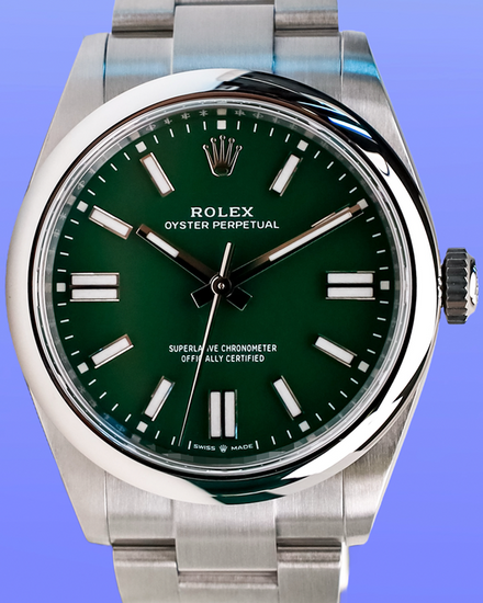 2025 Rolex Oyster Perpetual 41MM Green Dial Oyster Bracelet (134300)