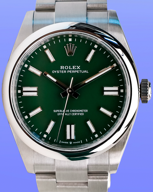 2025 Rolex Oyster Perpetual 41MM Green Dial Oyster Bracelet (134300)