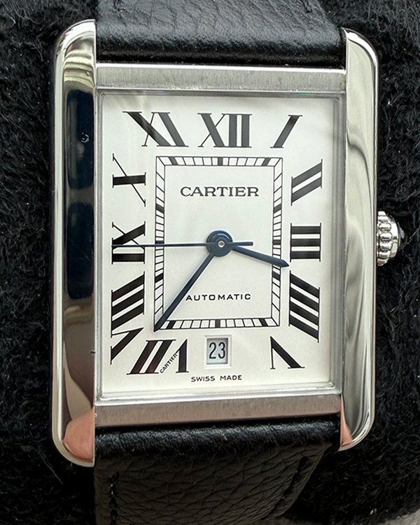 2023 Cartier Tank Solo XL 31MM Silver Dial Leather Strap (WSTA0029)