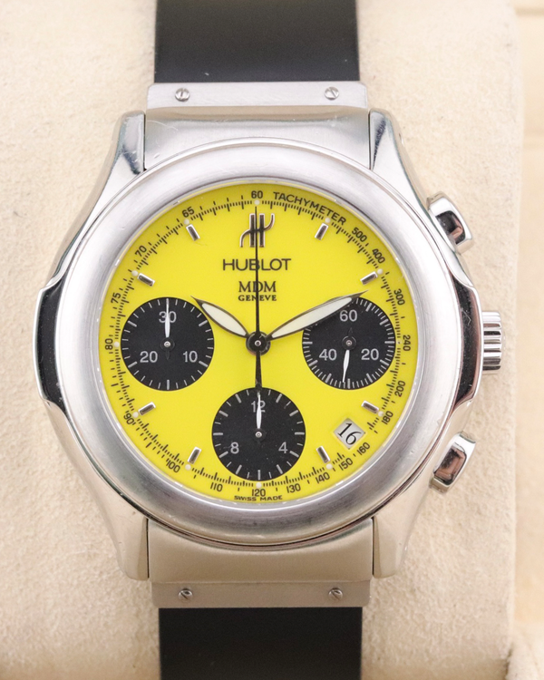 Hublot Classic MDM Chronograph 40MM Yellow Dial Rubber Strap (1810.510.1)