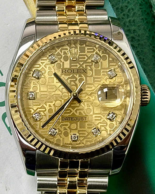 2004 Rolex Datejust 36MM Champagne "Jubilee" Dial Two-Tone Jubilee Bracelet (116233)