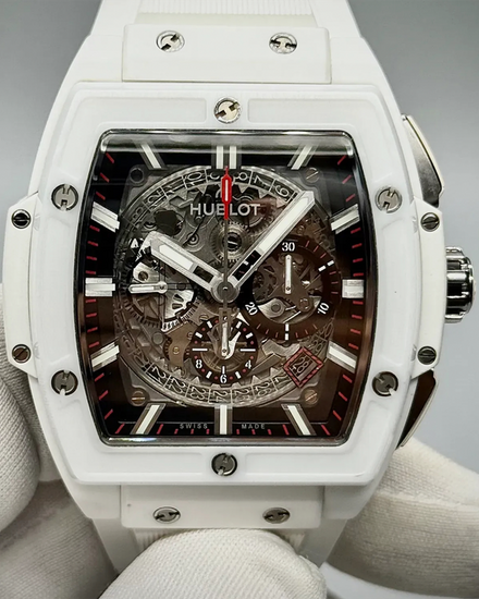 2016 Hublot Spirit of Big Bang 45MM Skeleton Dial Aftermarket Rubber Strap (601.HX.0173.LR)