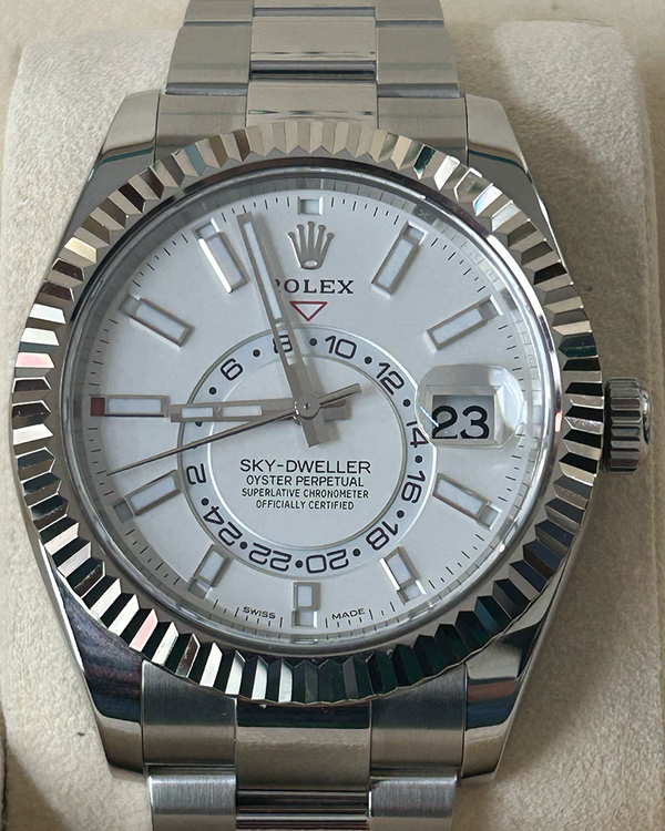 2019 Rolex Sky-Dweller 42MM White Dial Oyster Bracelet (326934)