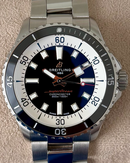 2023 Breitling Superocean 42MM Black Dial Steel Bracelet (A17375211B1A1)