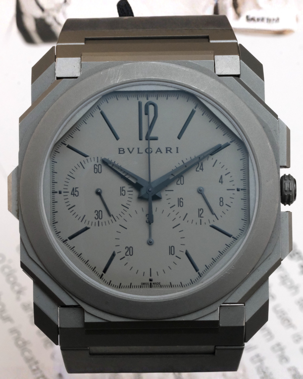 2020 Bvlgari Octo Finissimo Chronograph GMT 42MM Grey Dial Titanium Bracelet (103068)