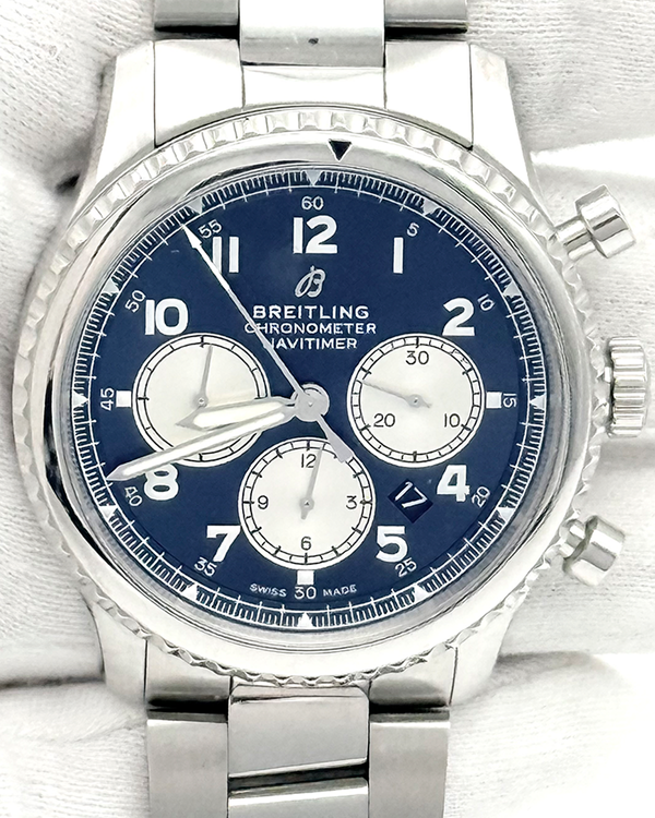 2021 Breitling Navitimer 8 B01 Chronograph 43MM Blue Dial Steel Bracelet (AB0117)