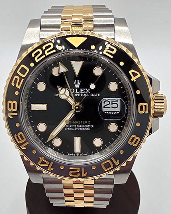 2025 Rolex GMT-Master II "Bumblebee" 40MM Black Dial Two-Tone Jubilee Bracelet (126713GRNR)