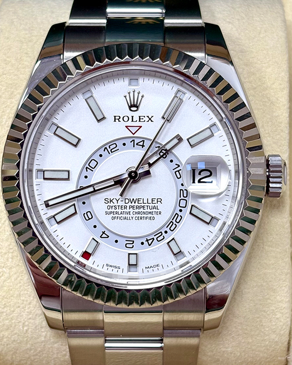 2018 Rolex Sky-Dweller 42MM White Dial Oyster Bracelet (326934)