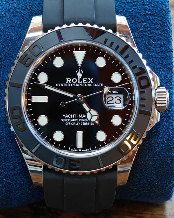 (angie) 2019 Rolex Yacht-Master 42MM Black Dial Oysterflex Strap (226659)