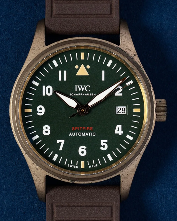 2020 IWC Schaffhausen Pilot Spitfire 39MM Green Dial Rubber Strap (IW326802)