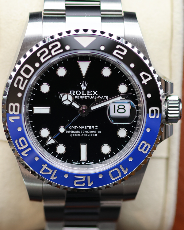 2021 Rolex GMT-Master II "Batman" 40MM Black Dial Oyster Bracelet (126710BLNR)