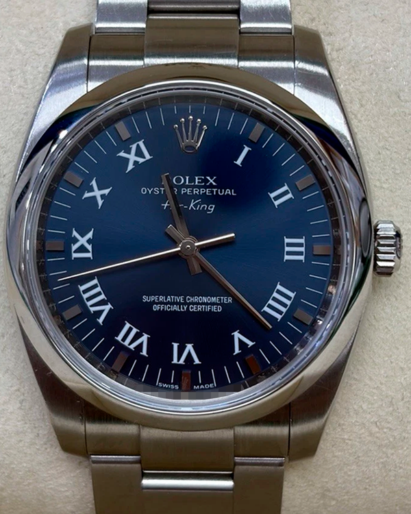 2008 Rolex Air-King 34MM Blue Dial Oyster Bracelet (114200)