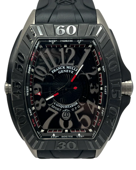 Franck Muller Conquistador Sport GPG 42MM by 62.7MM Black Dial Rubber Strap (8900SCDTGPG TTNRTT)