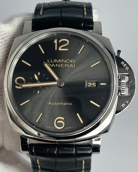 2018 Panerai Luminor Due 45MM Grey Dial Leather Strap (PAM00943)
