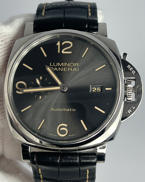 2018 Panerai Luminor Due 45MM Grey Dial Leather Strap (PAM00943)