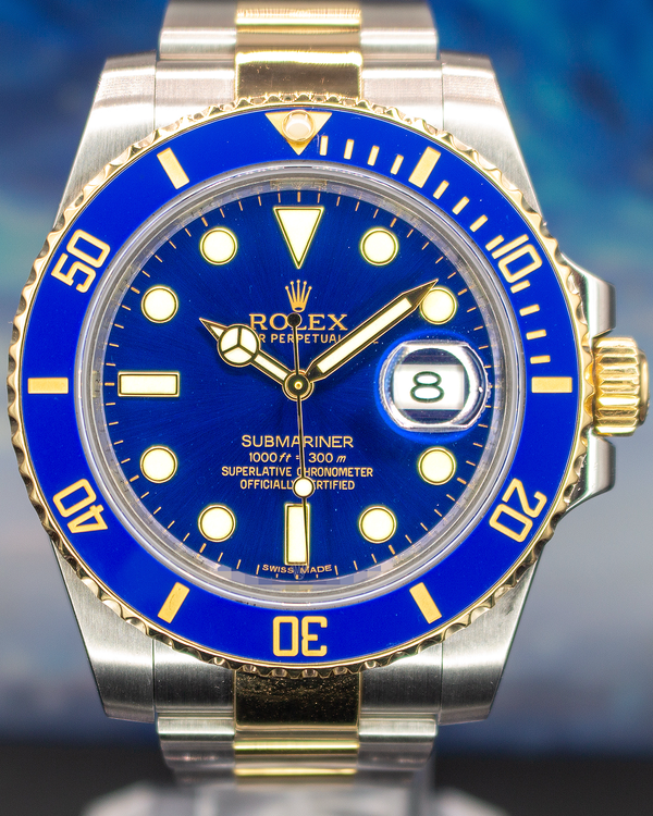 2015 Rolex Submariner Date "Bluesy" 40MM Blue Dial Two-Tone Oyster Bracelet (116613LB)