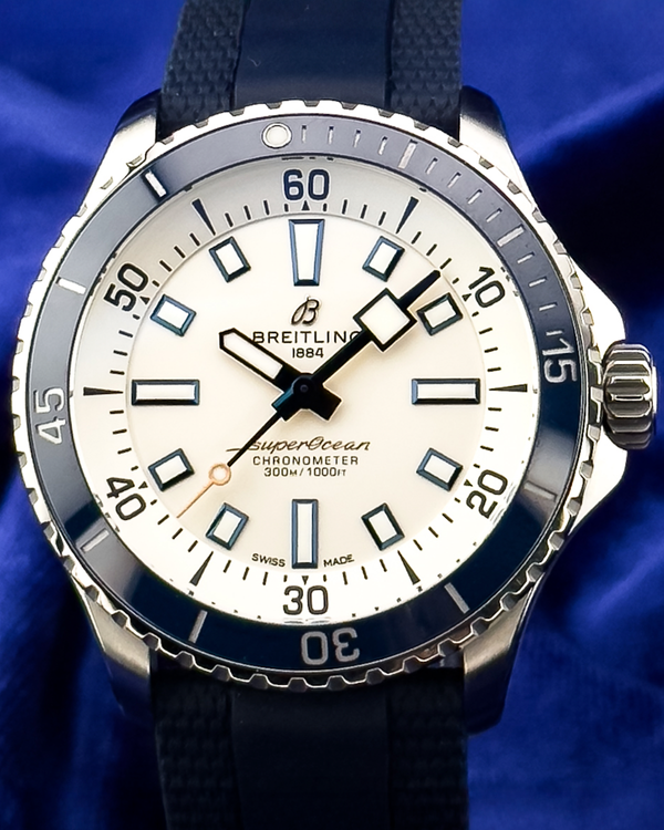 2023 Breitling Superocean 42MM White Dial Rubber Strap (A17375E71G1S1)