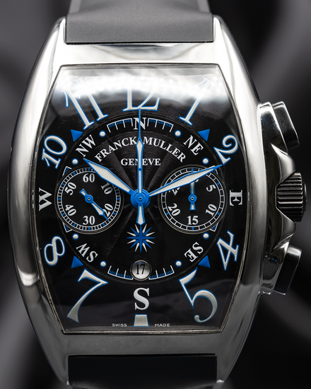 2013 Franck Muller Cintrée Curvex Mariner 43MM Black Dial Rubber Strap (9080 CC AT)