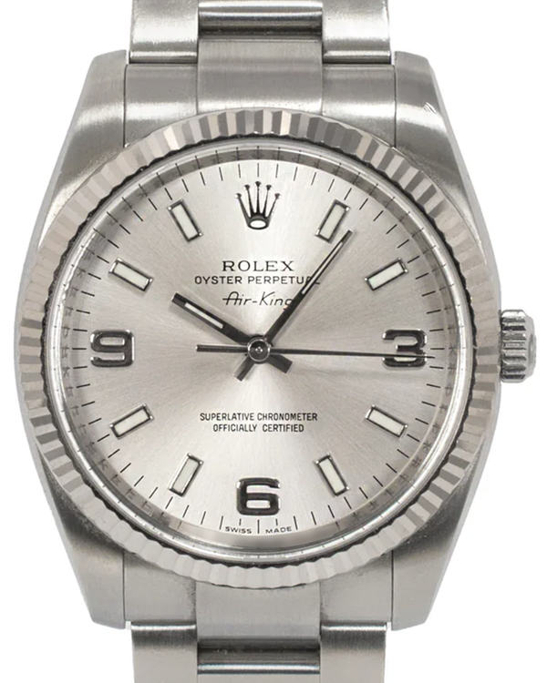 2007 Rolex Air-King 34MM Silver Dial Oyster Bracelet (114234)