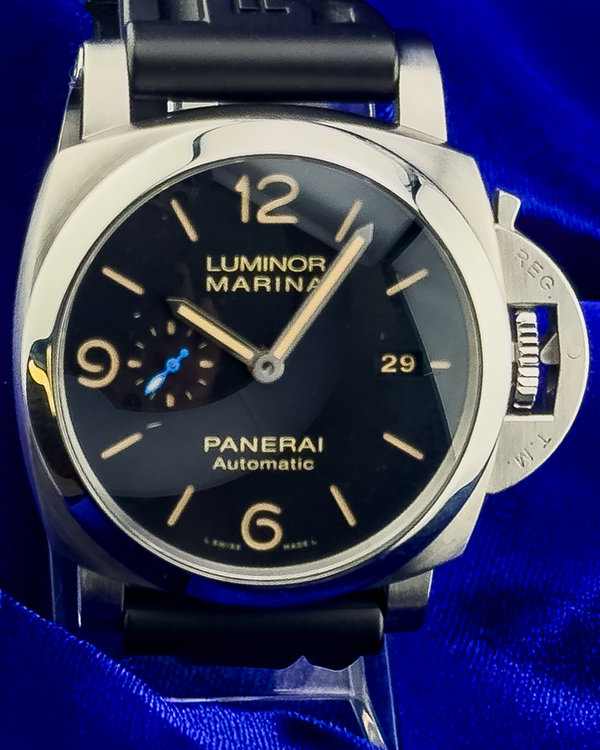 2018 Panerai Luminor Marina 1950 3 Days 44MM Black Dial Rubber Strap (PAM01312)