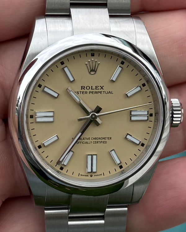 2025 Rolex Oyster Perpetual 41MM Beige Dial Oyster Bracelet (134300)