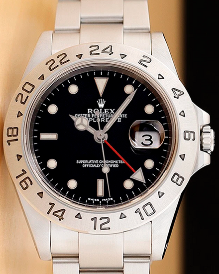 Rolex Explorer II 40MM Black Dial Oyster Bracelet (16570)