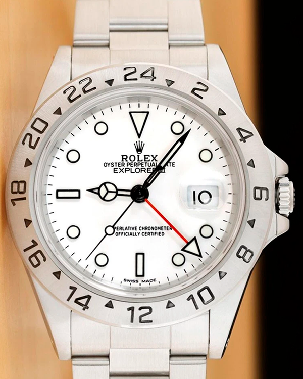 1995 (W Serial) Rolex Explorer II "Polar" 40MM White Dial Oyster Bracelet (16570)