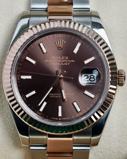 Rolex Datejust 41MM Chocolate Dial Two-Tone Oyster Bracelet (126331)