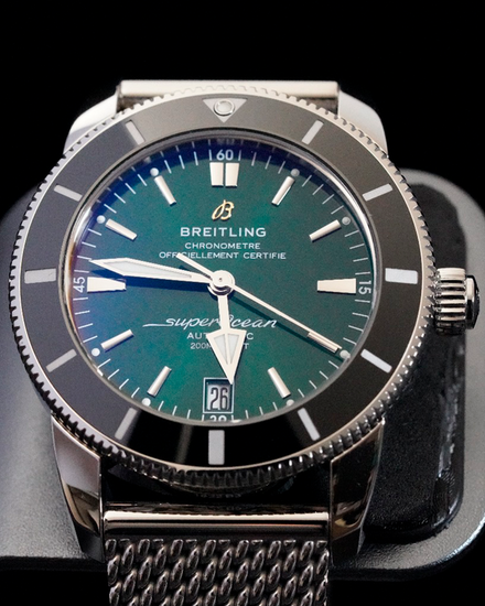 2022 Breitling Superocean Heritage II 42MM Green Dial Steel Bracelet (AB2010)