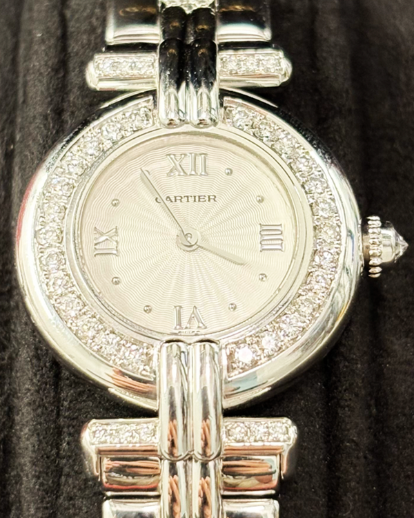 Cartier Colisee 24MM Quartz Silver Dial White Gold Bracelet (WB1059M8)