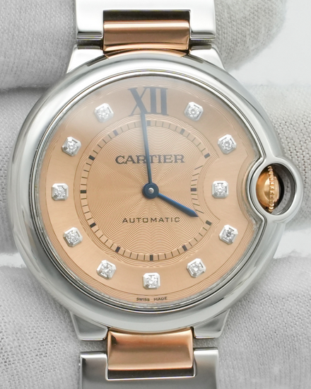 Cartier Ballon Bleu 36MM Brown Dial Two-Tone Bracelet (3284)