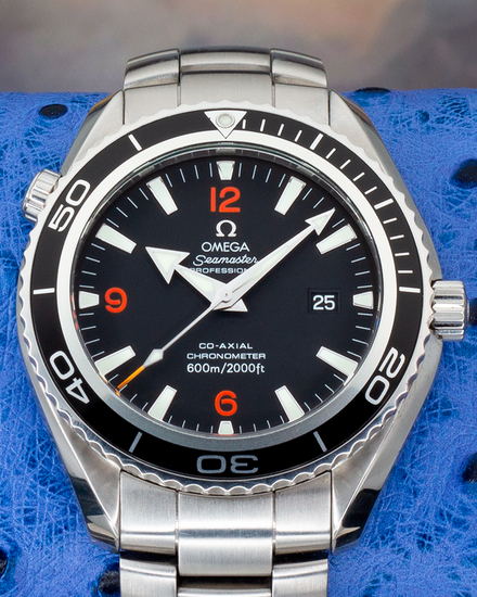 2011 Omega Seamaster Planet Ocean 600M 45.5MM Black Dial Steel Bracelet (2200.51.00)