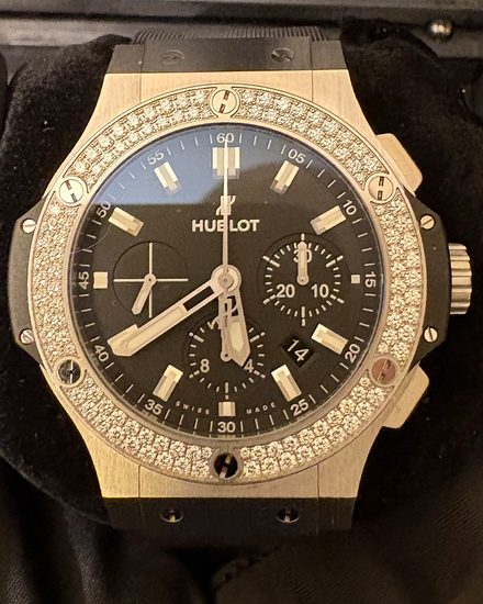 2013 Hublot Big Bang 44MM Black Dial Rubber Strap (301.SX.1170.RX.1104)