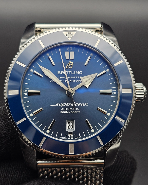 2018 Breitling Superocean Heritage II 46MM Blue Dial Steel Bracelet (AB2020161C1A1)