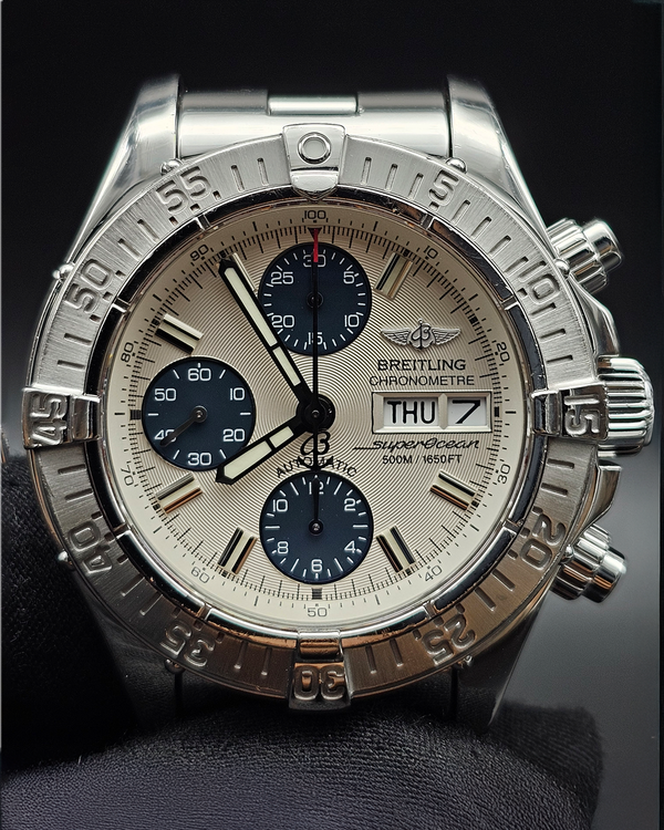 Breitling Superocean II Chronograph 42MM Silver Dial Steel Bracelet (A13340)